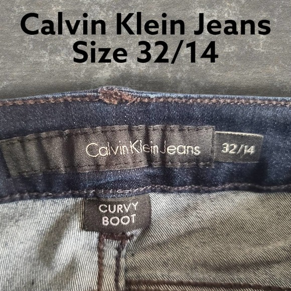 Calvin Klein Women's Curvy Boot Jeans Size 32/14 - Picture 5 of 13